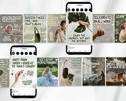 Aesthetic carousel template preview 2
