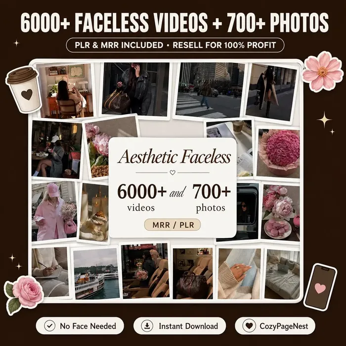 Faceless aesthetic video clips bundle cover